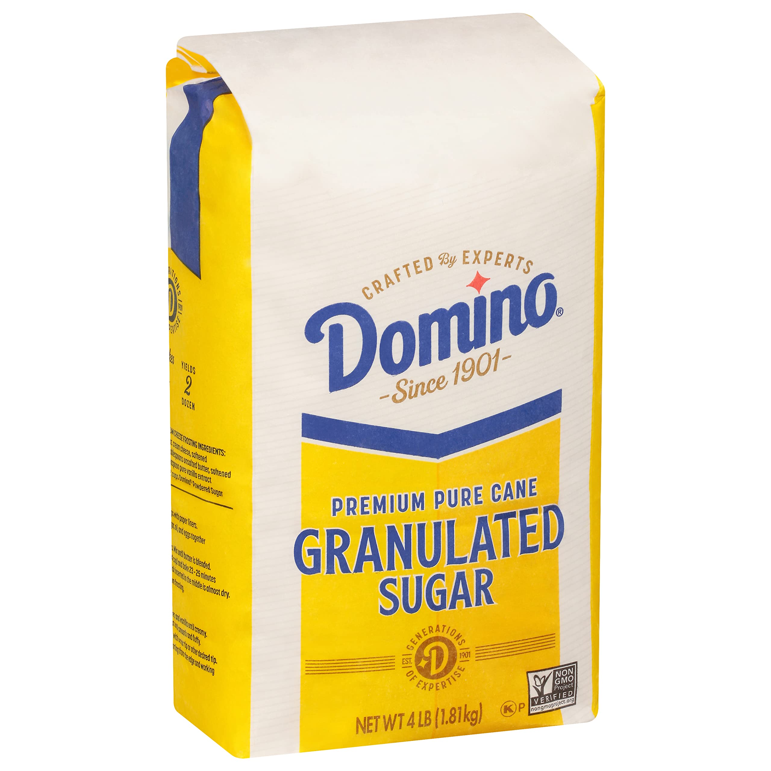 Domino bulk sugar in pantry for cooking.