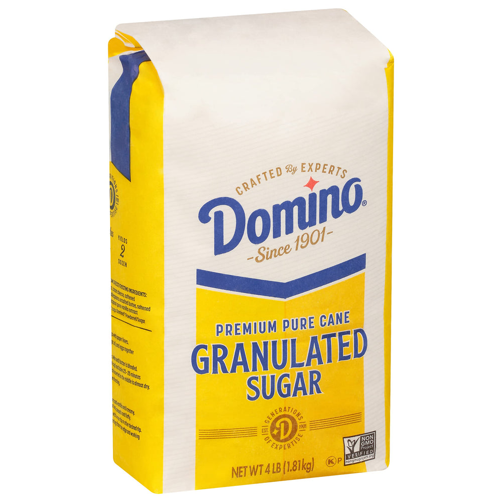 Domino bulk sugar in pantry for cooking.