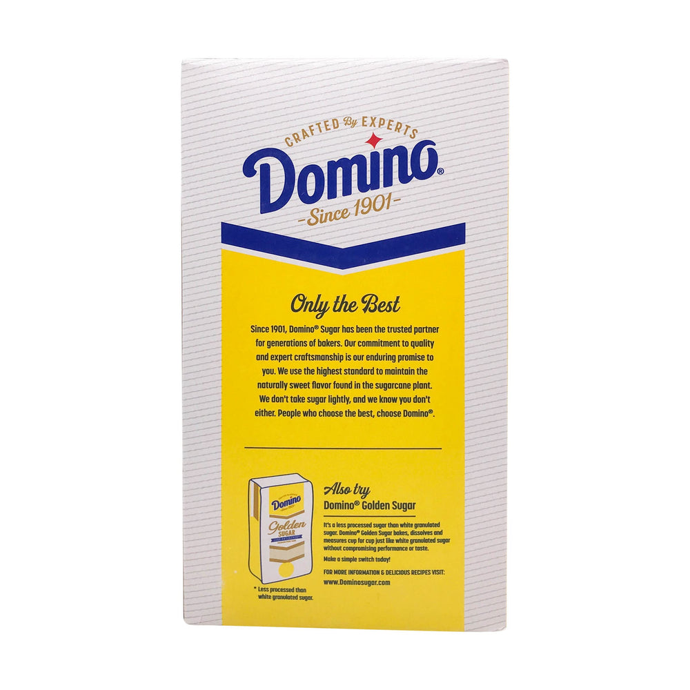 Domino Cane Sugar label detail highlights purity and quality