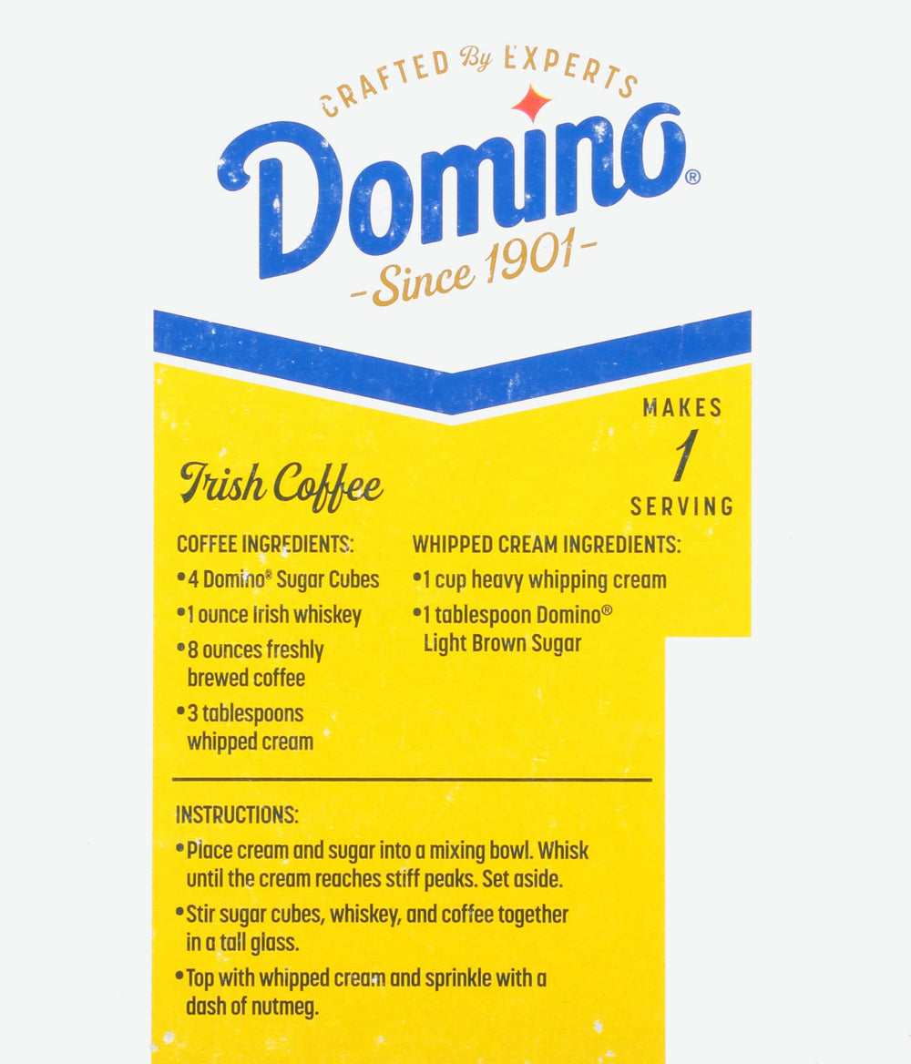 Domino sugar cubes keep a neat pantry ready for home, office, entertaining.