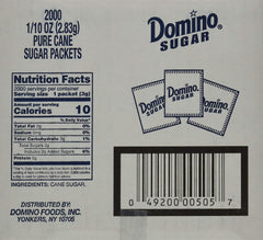 Domino sugar packets individual portions ideal for coffee shops.