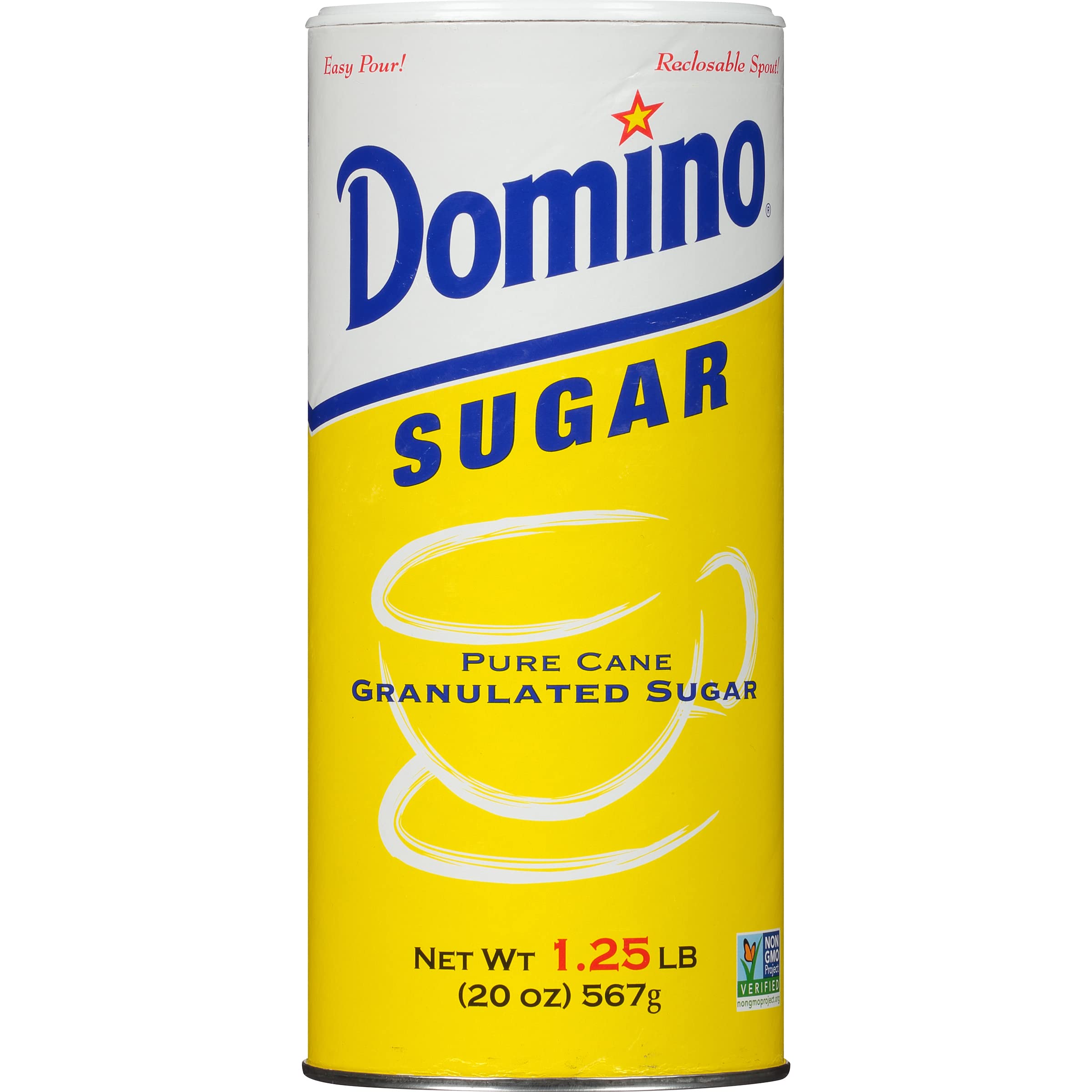 Pouring Domino sugar into a measuring spoon for precise measurements.