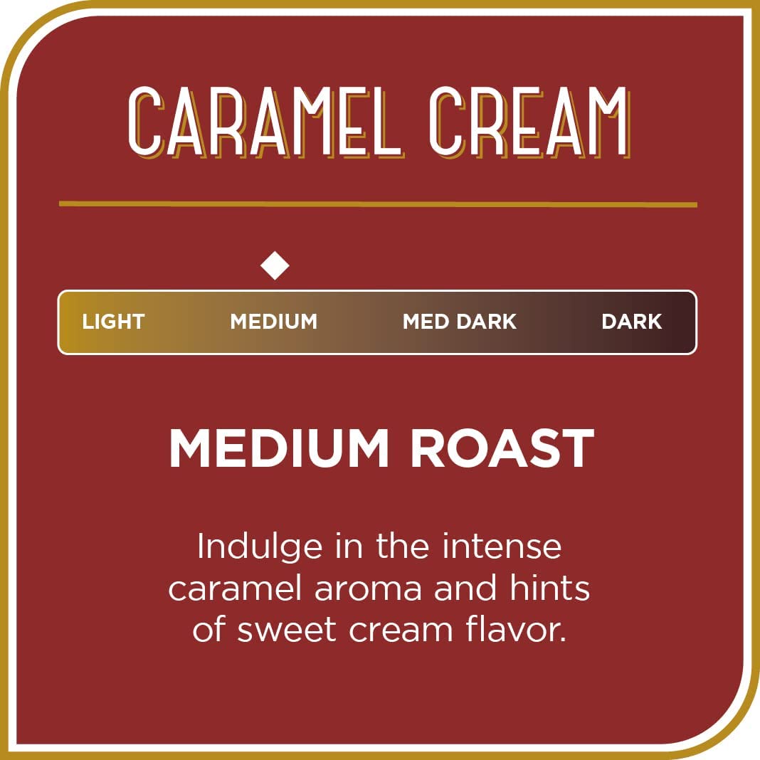 Don Francisco's caramel cream coffee cup steaming for a comforting morning