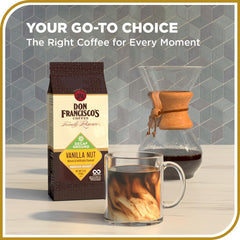 Ground coffee ready for drip brewing is ideal for a simple, flavorful cup.