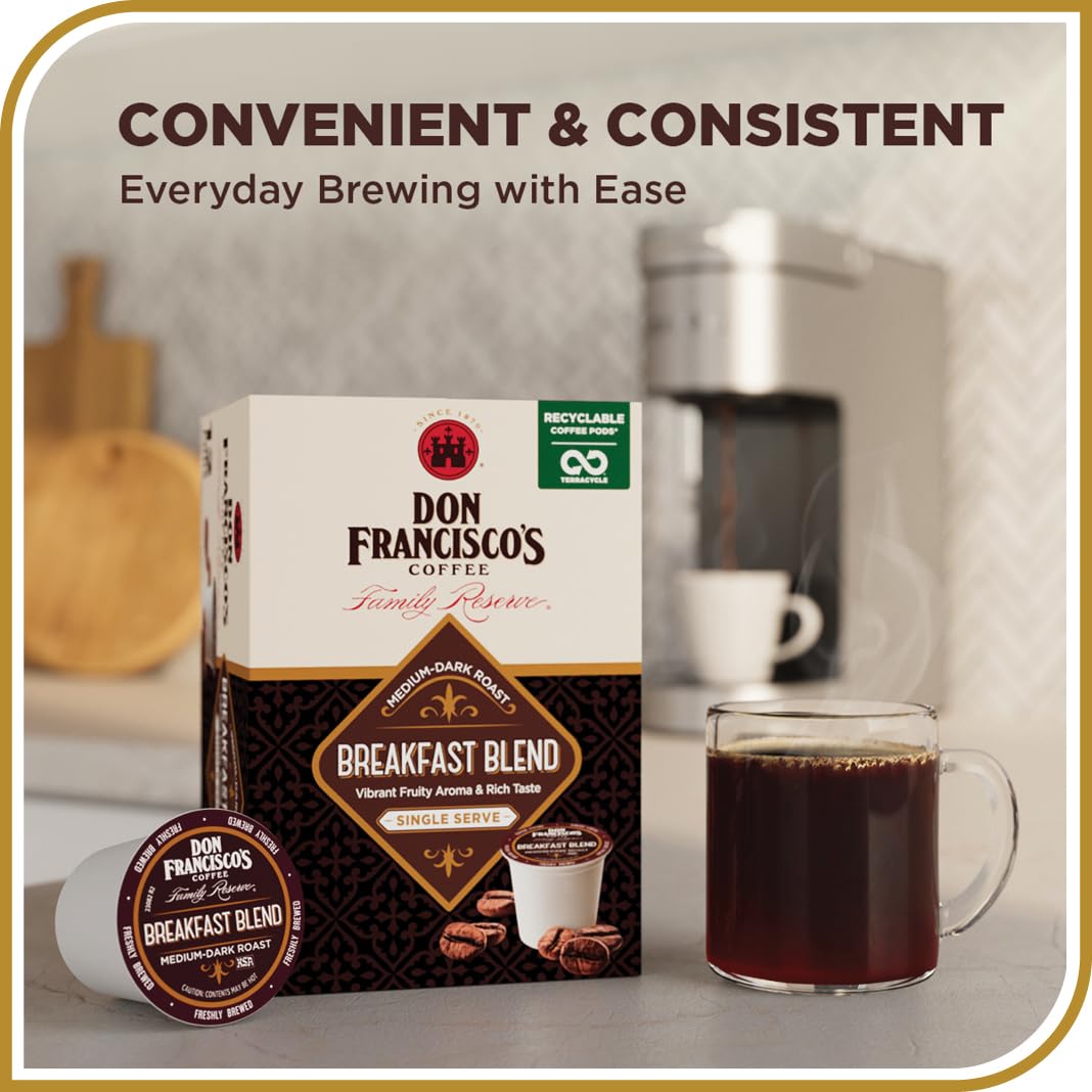 Keurig compatible Breakfast Blend pods from Don Francisco's.