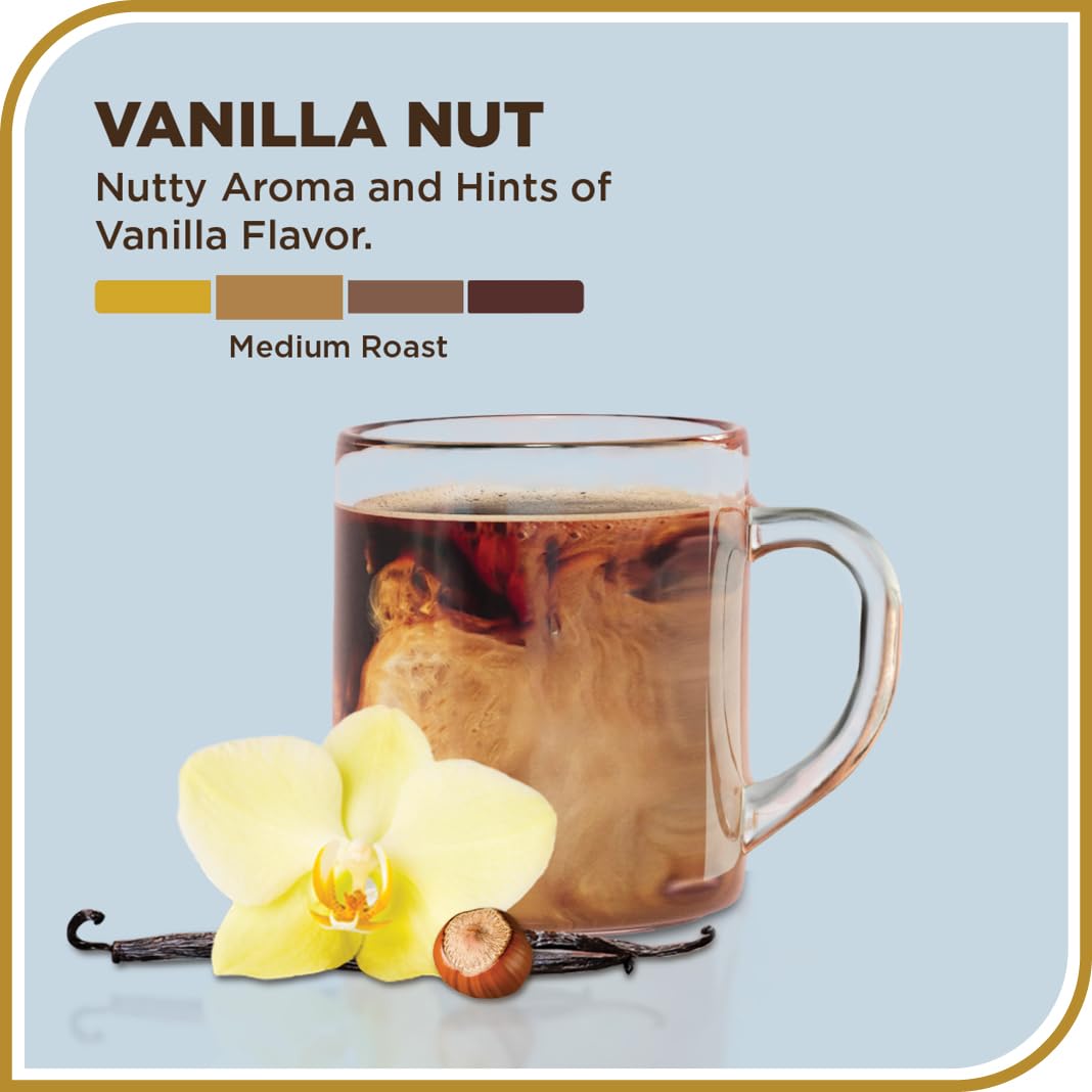 Don Francisco's Vanilla Nut aroma rises from a steaming cup