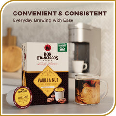 Vanilla Nut aroma fills the kitchen during brewing with Don Francisco's pods.