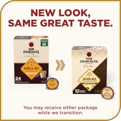 Don Francisco's Vanilla Nut coffee pods on Keurig brewer deliver a consistent, flavorful cup.