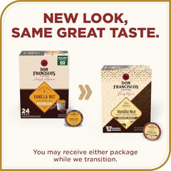 Don Francisco's Vanilla Nut coffee pods on Keurig brewer deliver a consistent, flavorful cup.