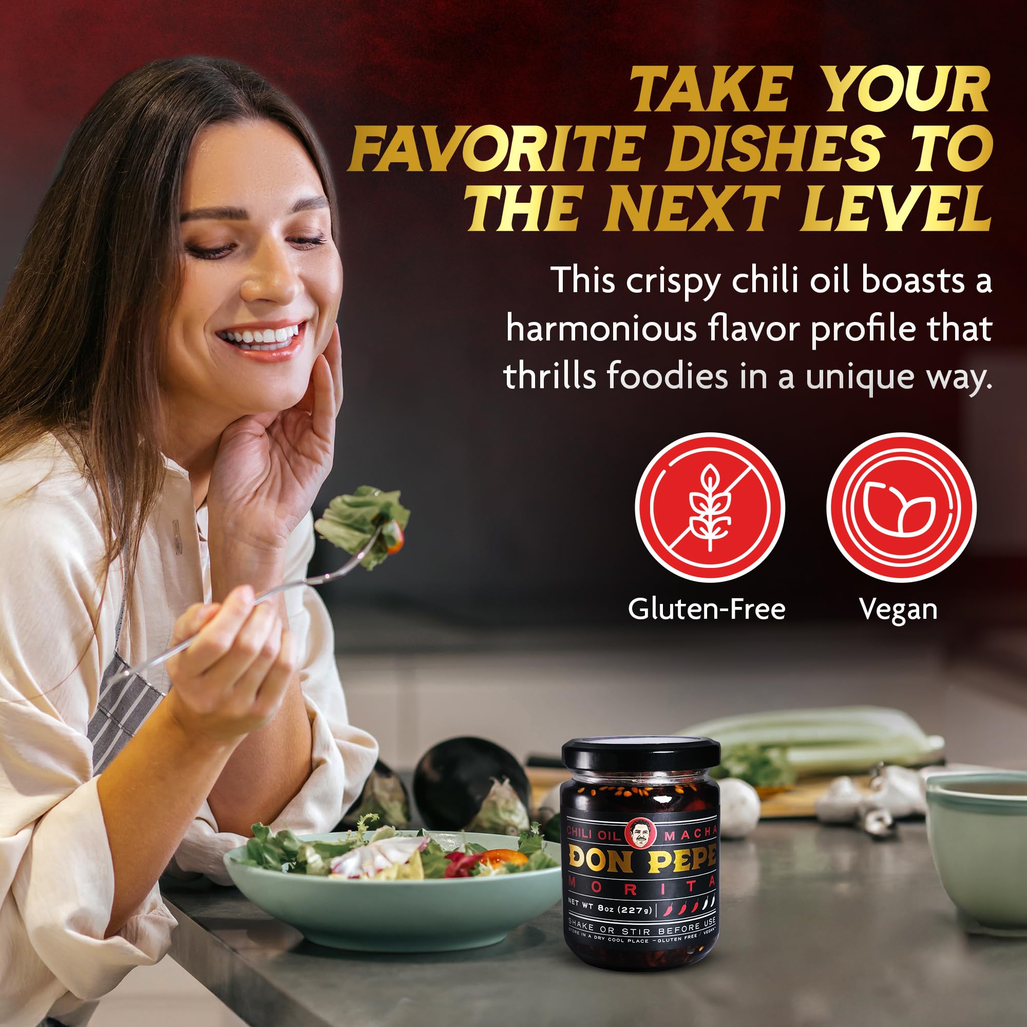 Taco toppings with Don Pepe Salsa Macha Morita uplift at-home meals