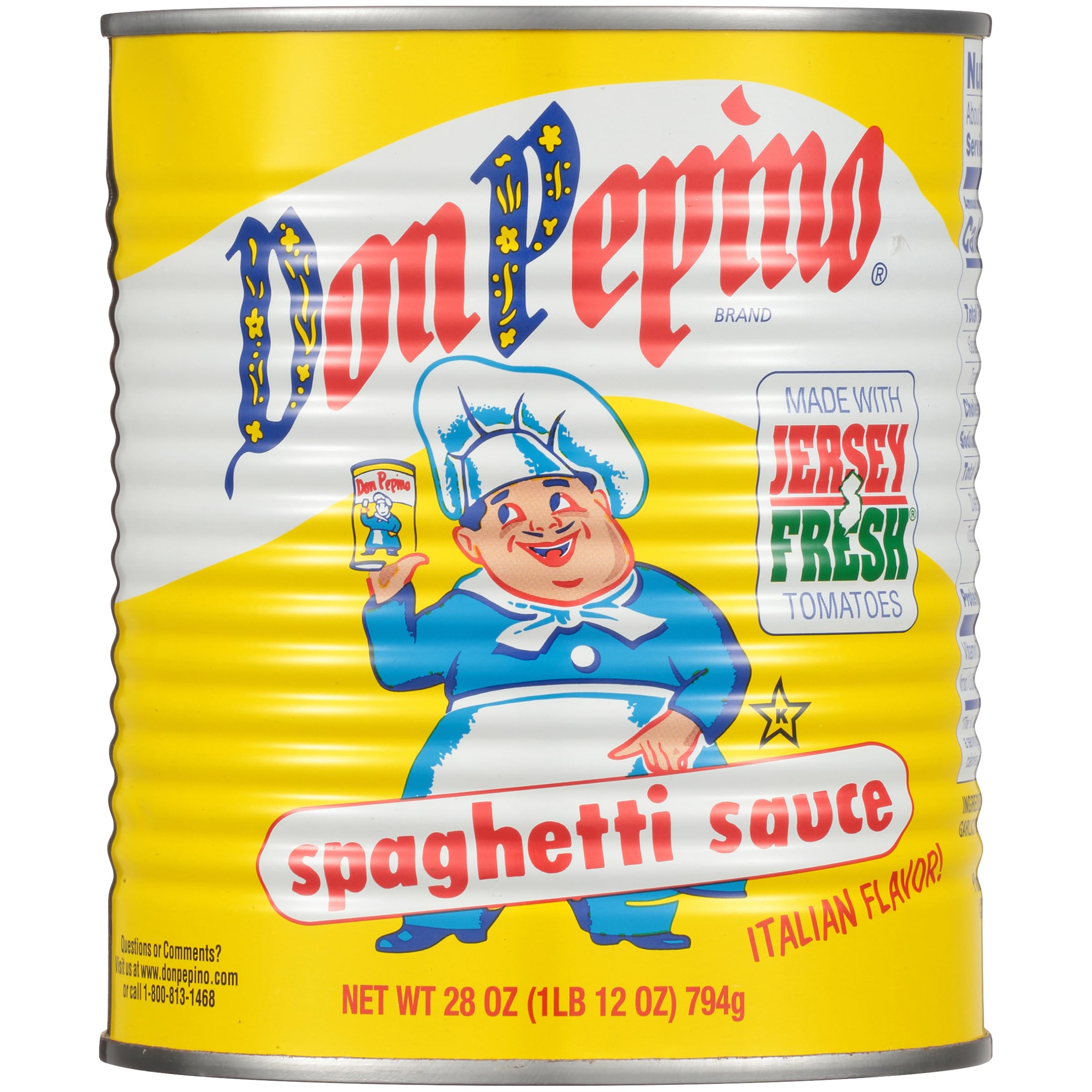 Don Pepino spaghetti sauce jar front reveals rich tomato flavor for weeknight pasta