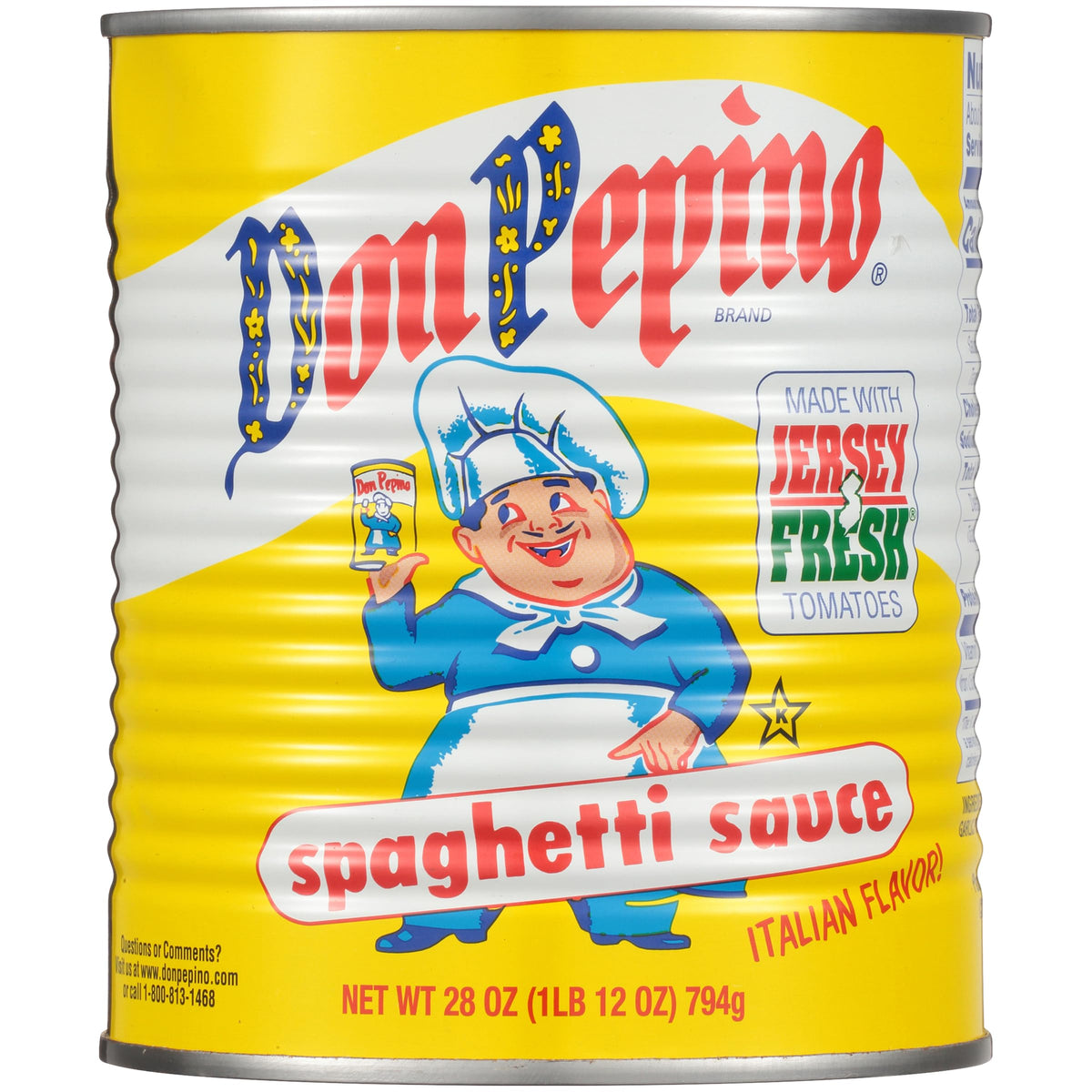 Don Pepino spaghetti sauce jar front reveals rich tomato flavor for weeknight pasta