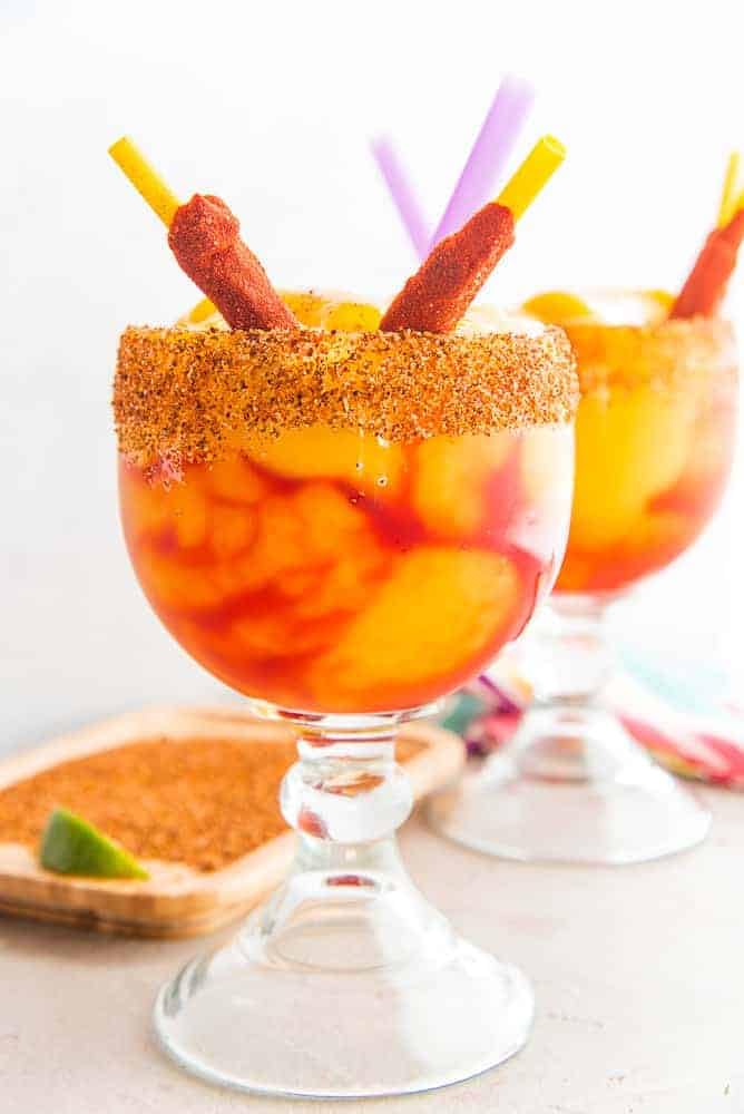 Don Turinos Chamoy Powder works as a flavorful rim enhancer for margaritas.