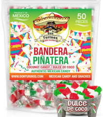 Don Turinos Bandera fiesta pack coconut candy for celebrations and sharing.