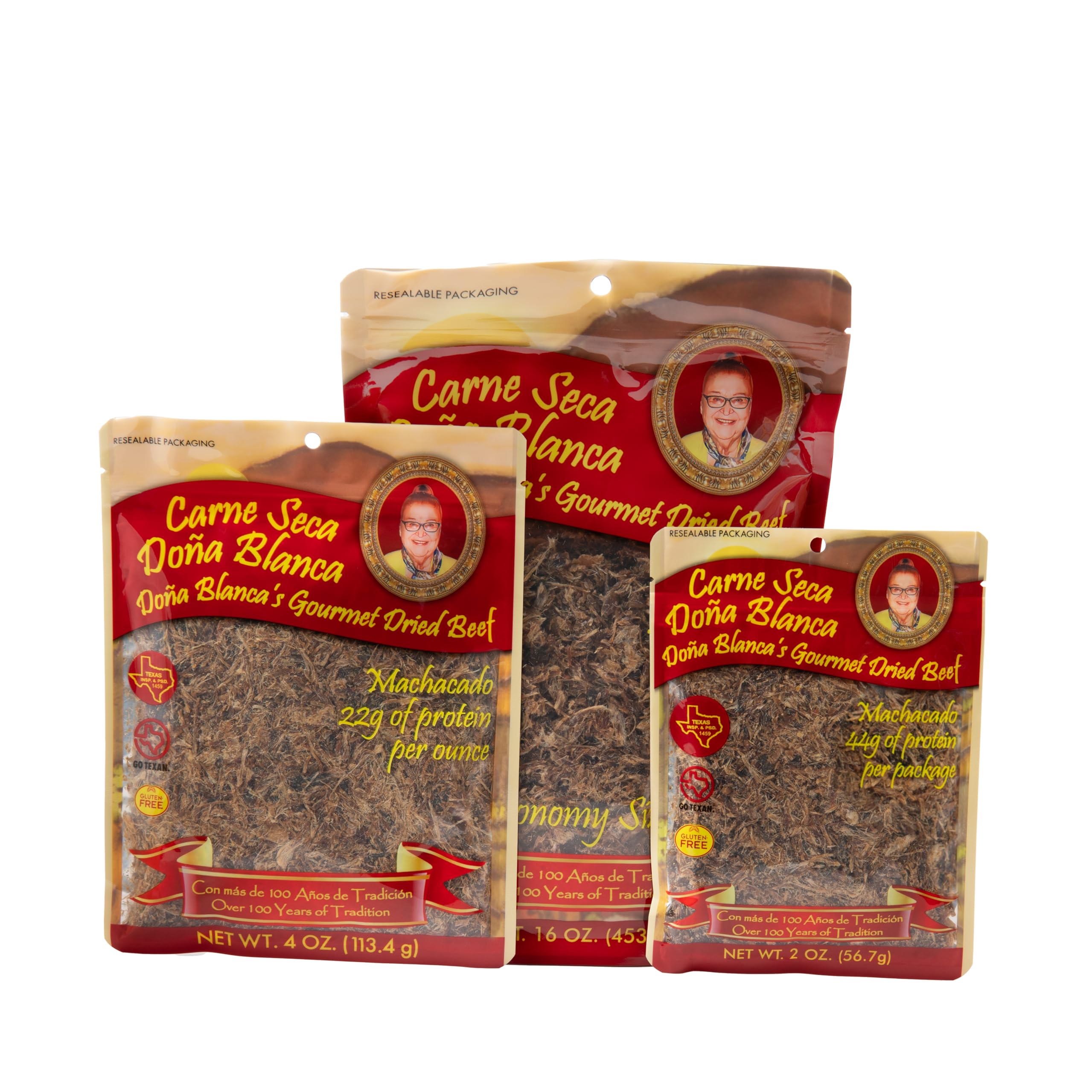 Dona Blanca American-made jerky packaged for fresh protein bites.