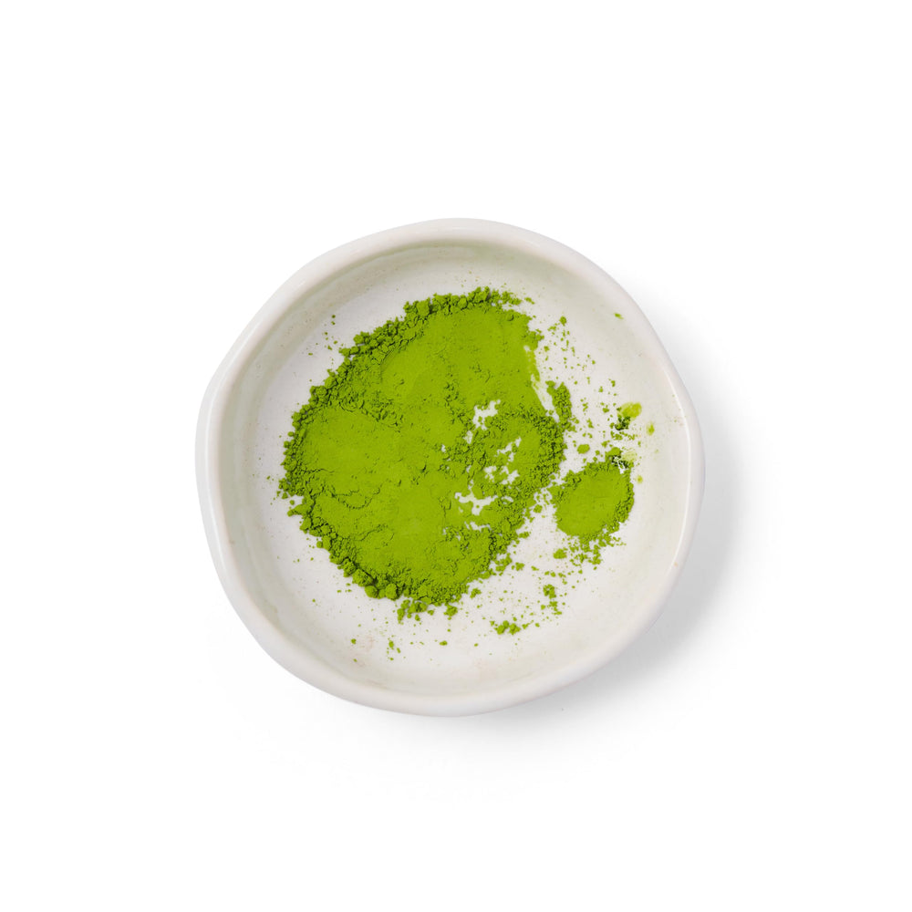 DONA ceremonial-grade matcha whisking scene highlights velvety texture and aroma