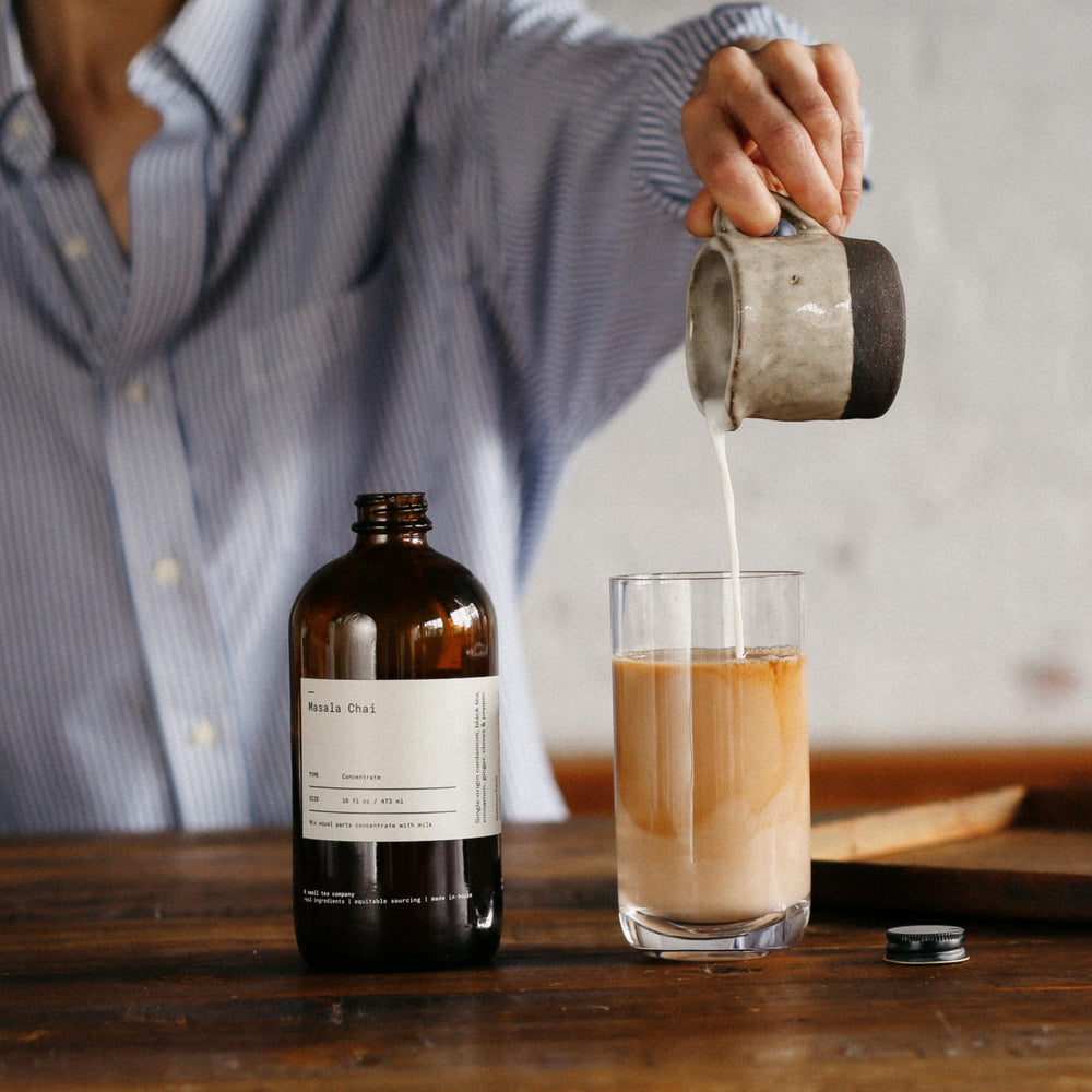 DONA Masala chai cold-pressed ginger closeup captures fresh notes.