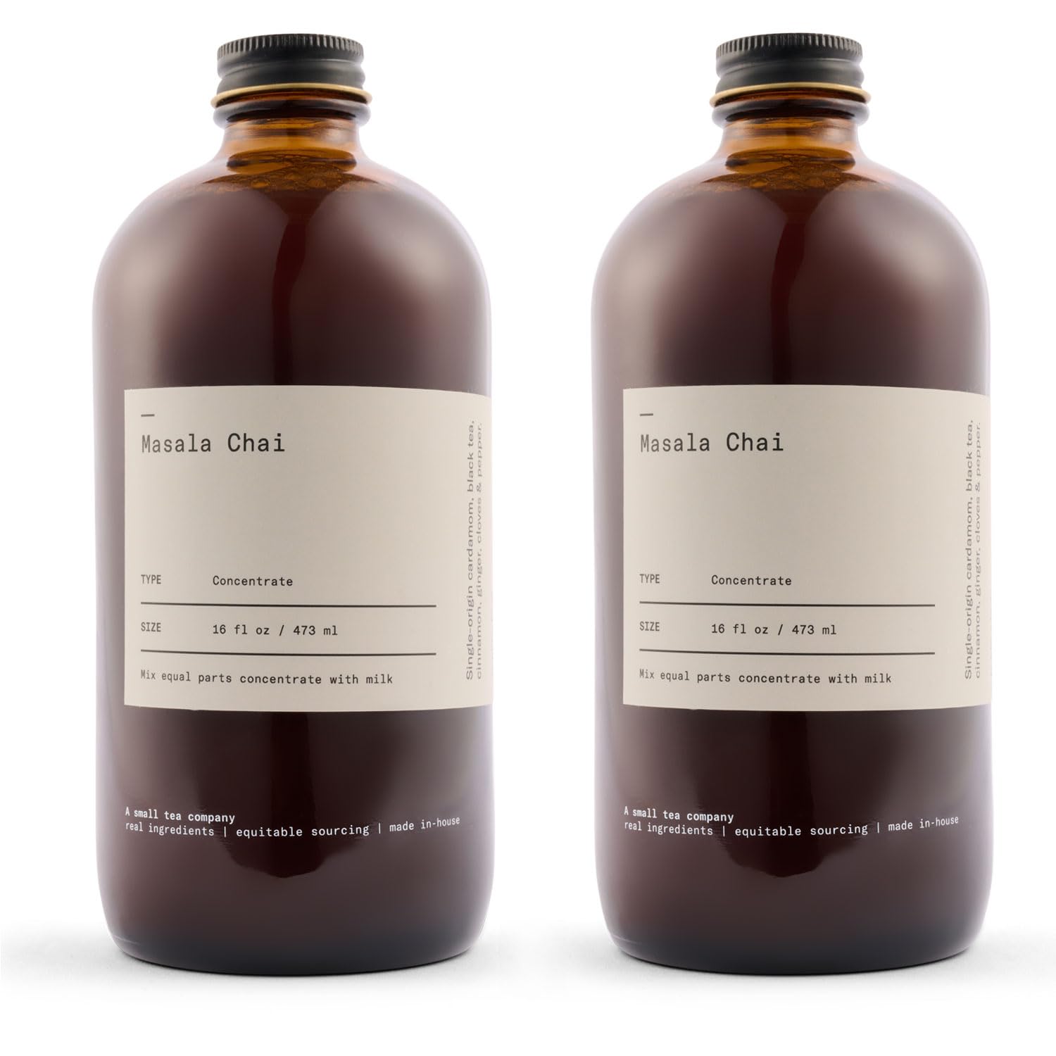 DONA Original Masala Chai concentrate bottle front showing bold spice blend for hot or iced chai