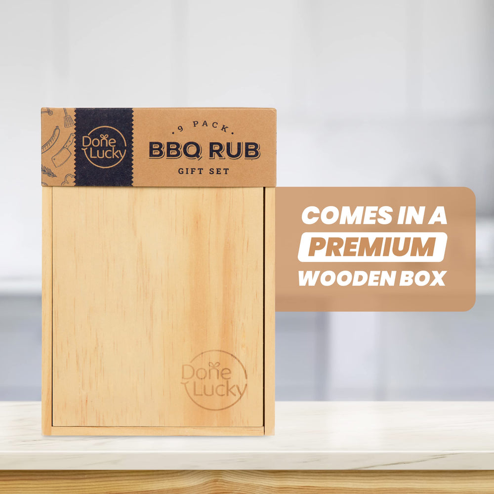 Done Lucky BBQ Rub Gift Set unboxing captures anticipation of a premium grilling gift