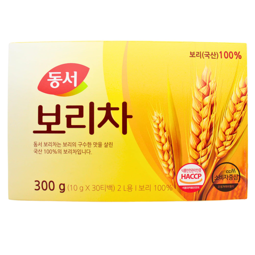 Dongsuh Roasted Barley Tea cup with steam and aroma