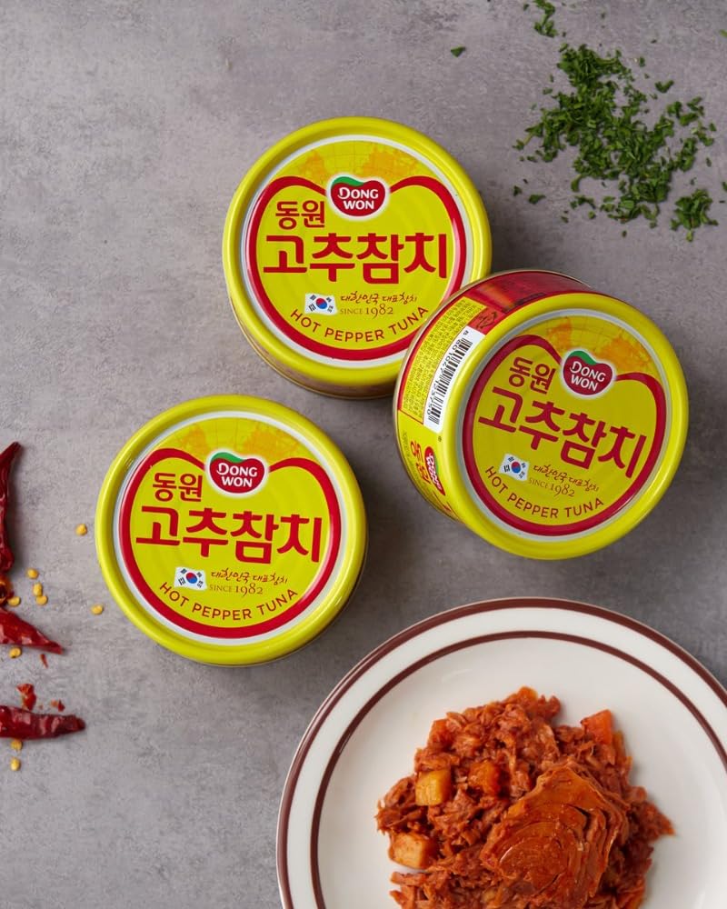 Dongwon tuna with vegetables served over rice for a quick meal