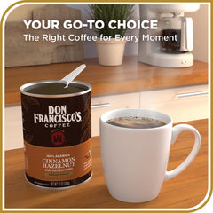 Medium roast Don Francisco's coffee ready for a balanced cup.