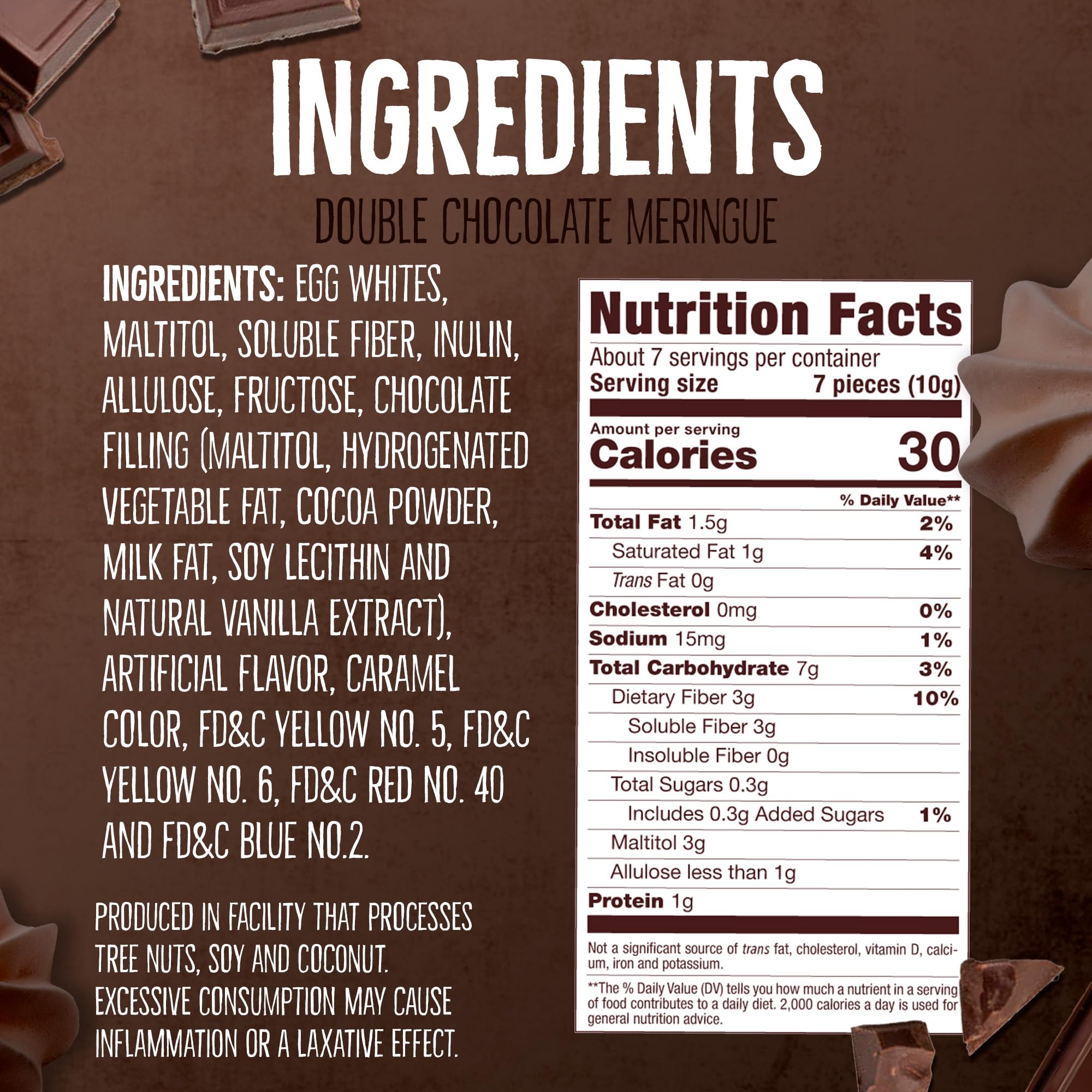 Chocolate-filled meringue cookies by Don't Worry, gluten-free snack option.