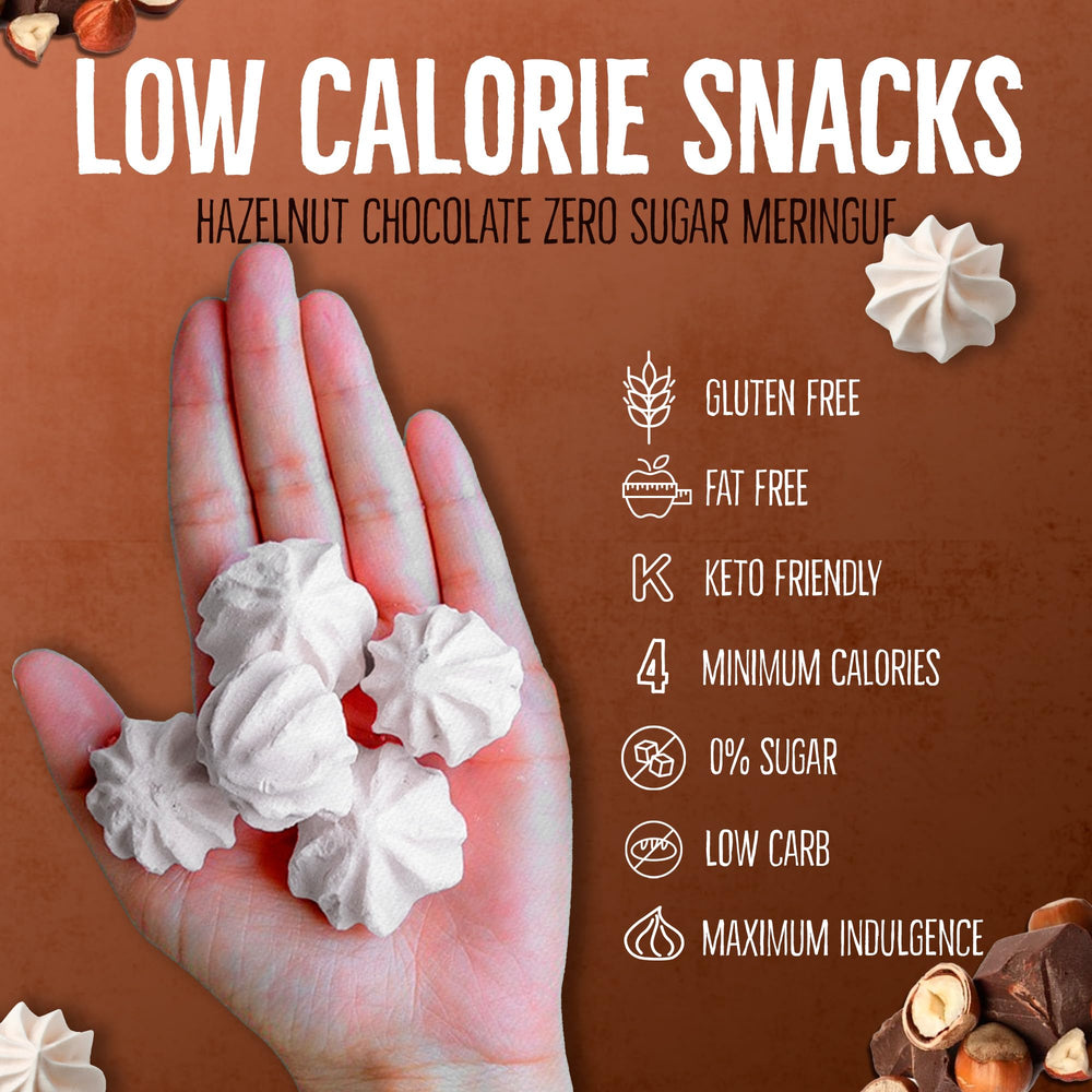 Dont Worry Meringue Cookies DoubleChocolate: chocolatey, zero sugar treat for dessert lovers.