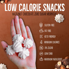 Dont Worry Meringue Cookies DoubleChocolate: chocolatey, zero sugar treat for dessert lovers.