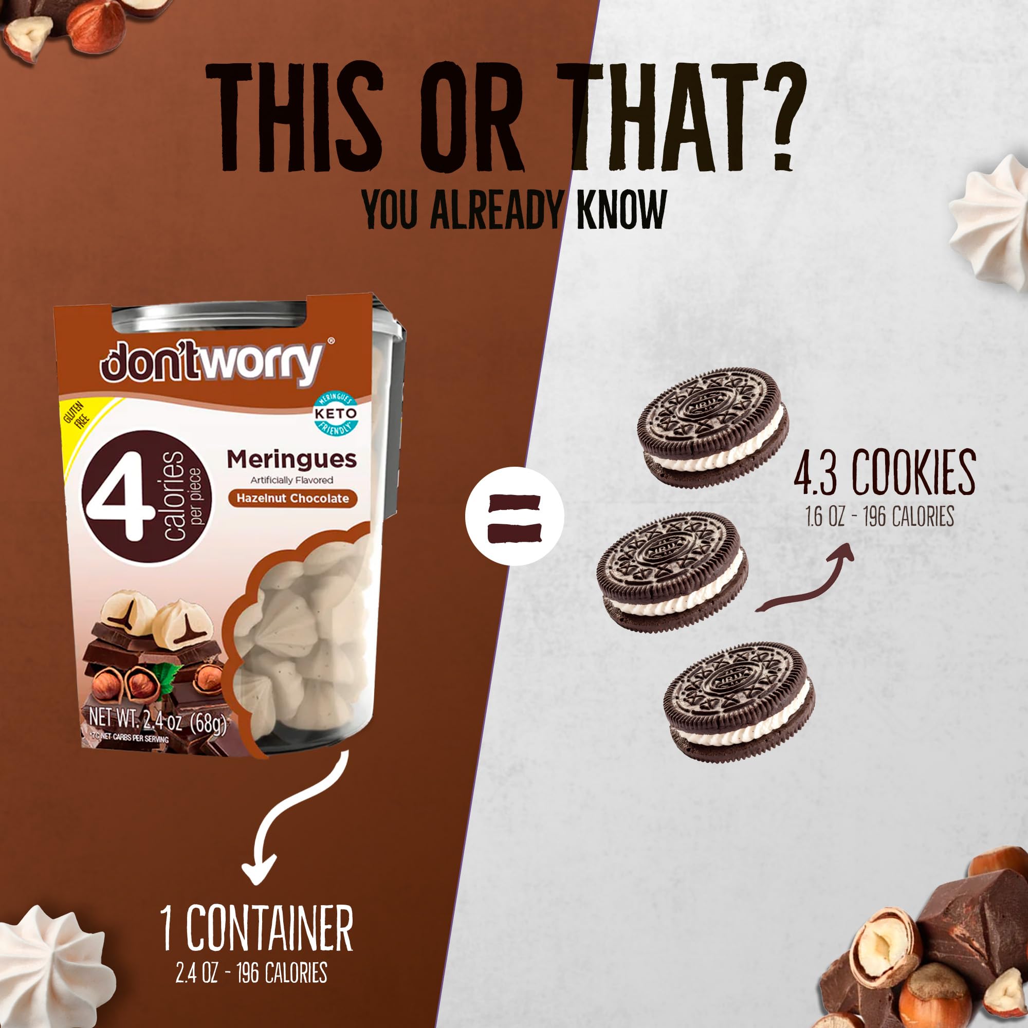 Don't Worry gluten-free label on packaging signals snack freedom