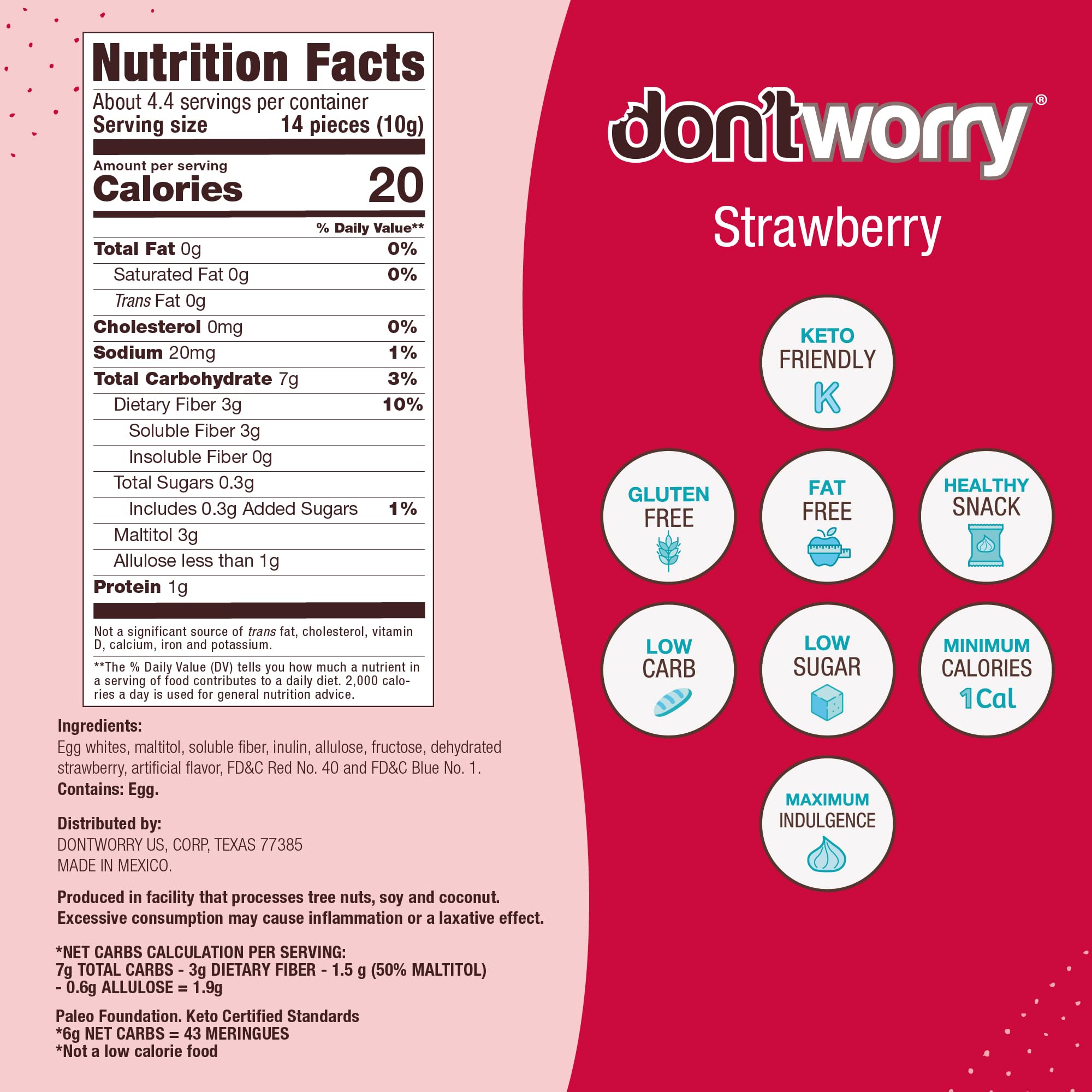 Close-up of Don't Worry meringue cookie texture: crisp exterior, soft interior
