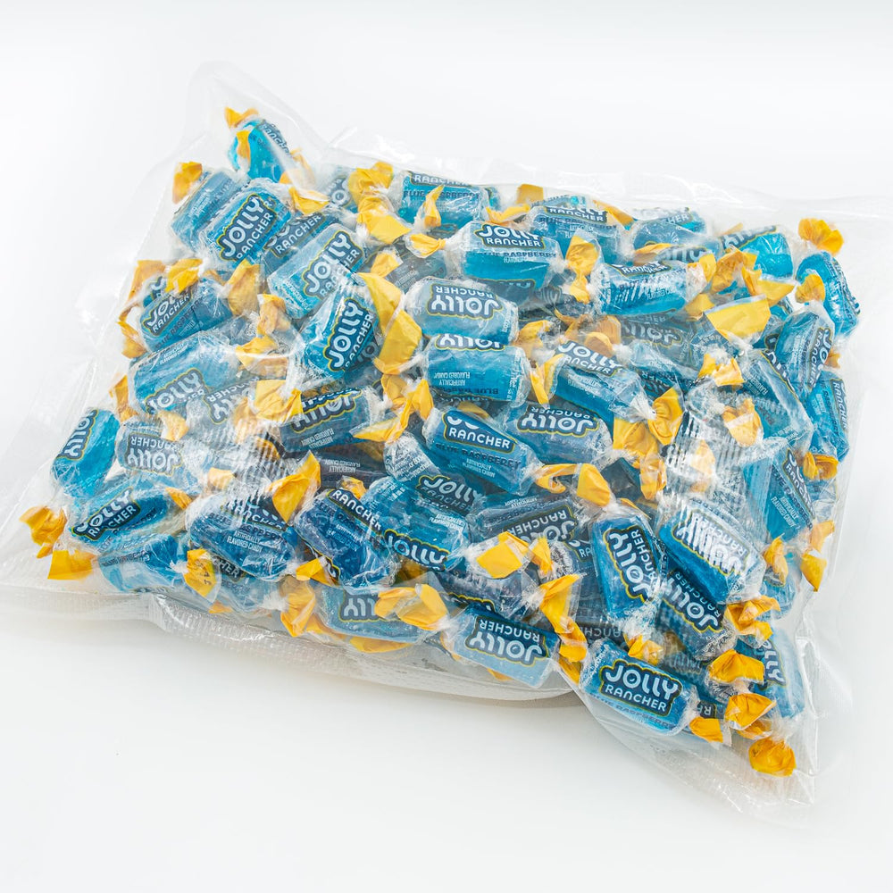 Donty-Tonty Blue Raspberry candy close up showing glossy texture and color