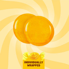 Donty-Tonty Butterscotch hard candy in clear resealable bag preserves freshness.