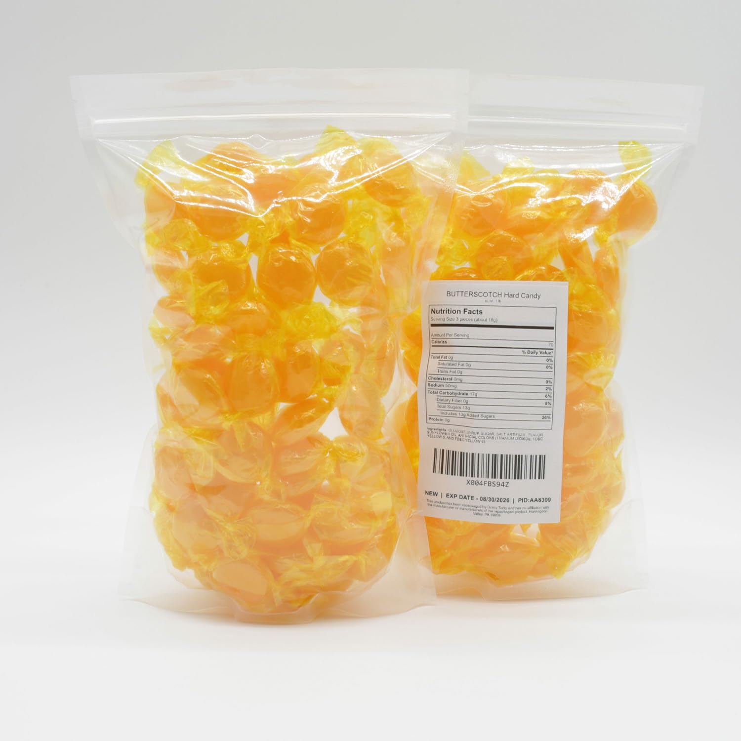 Donty-Tonty Butterscotch individually wrapped discs ready for gifting.