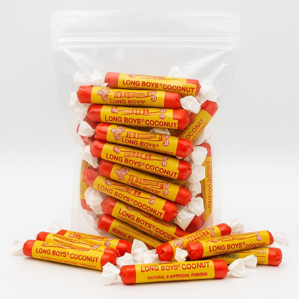 Donty-Tonty Coconut Candy real coconut flakes add tropical texture.