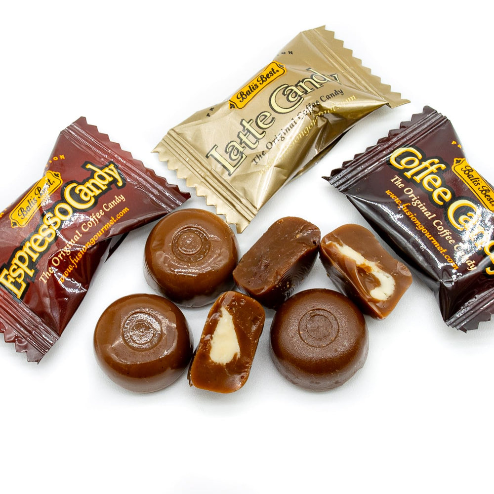 Donty-Tonty Coffee Candies clear packaging 1lb—visibility and moisture protection.