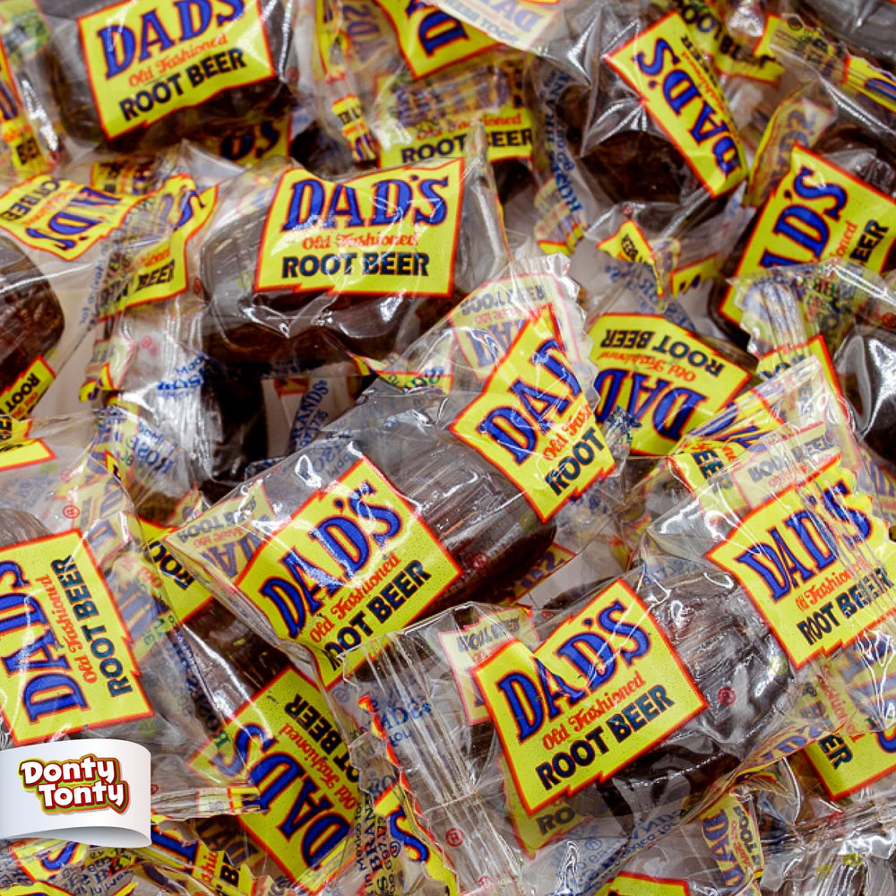 Donty-Tonty DAD'S ROOT BEER BARRELS bulk bag showing quantity for sharing
