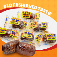 Donty-Tonty DAD'S Root Beer Barrels clear packaging protects and displays candy.