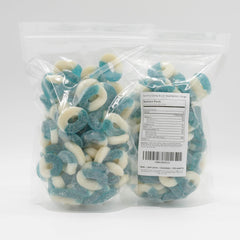 Donty-Tonty gummy rings in sealed bag emphasize freshness and flavor retention.