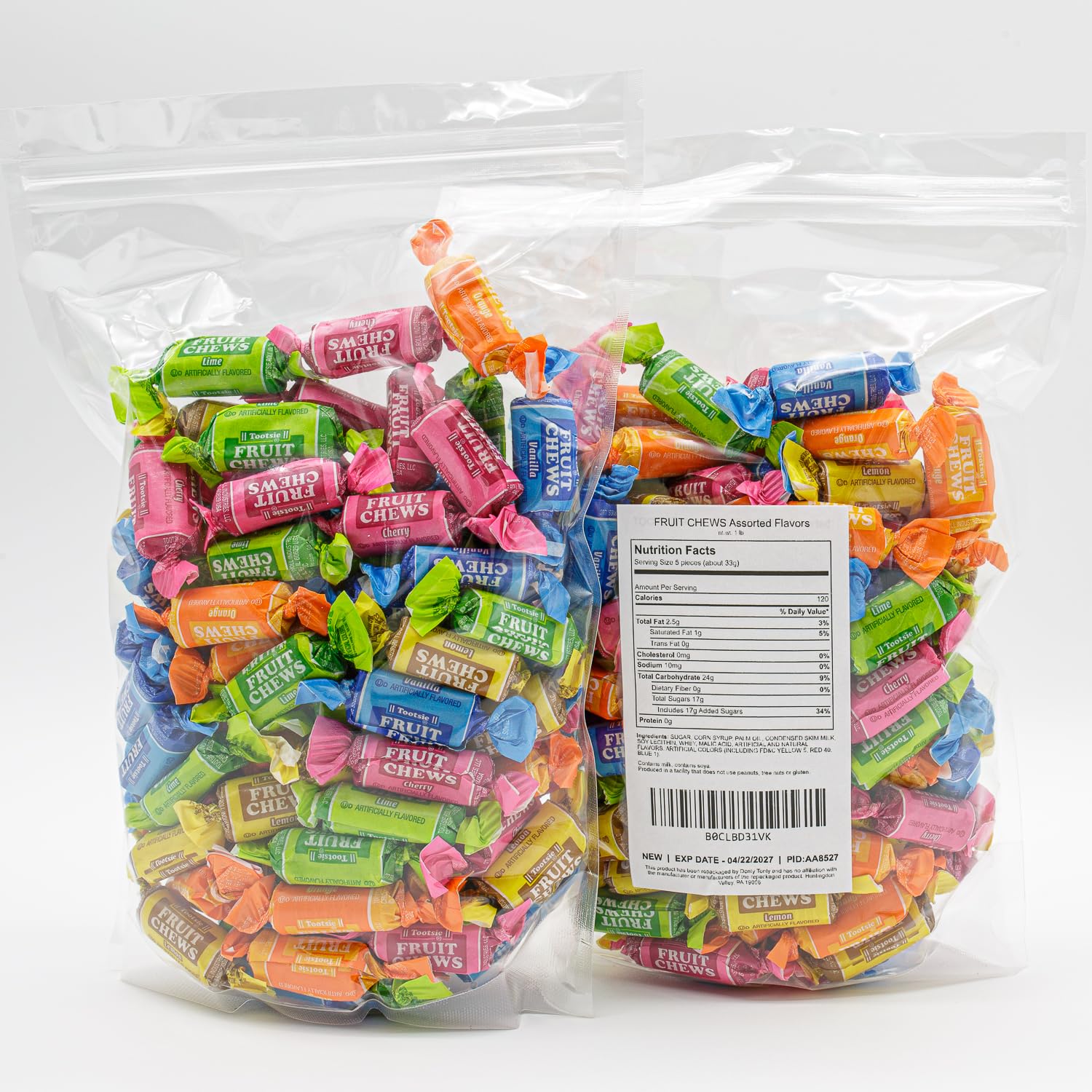 Donty-Tonty Fruit Chews individually wrapped pieces for gifting.