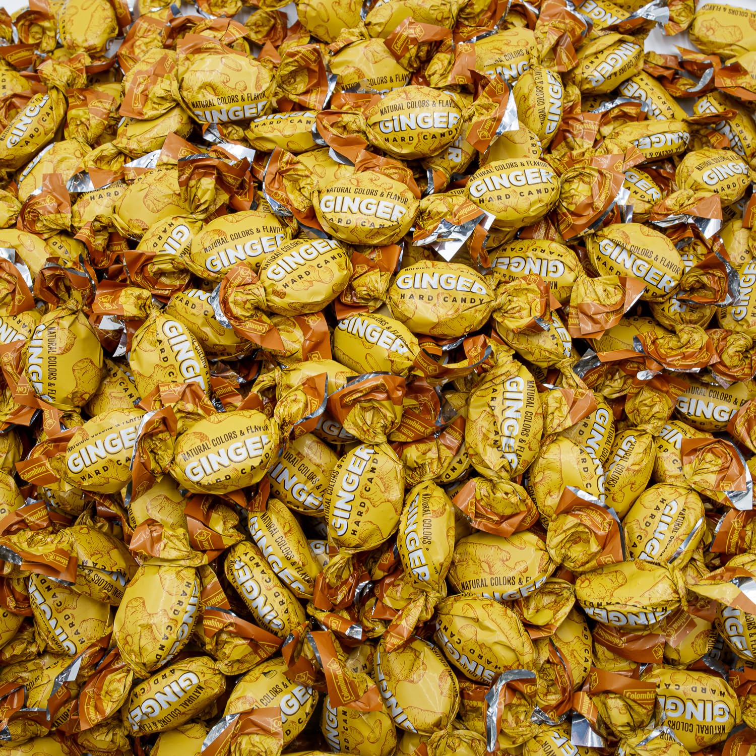 Donty-Tonty ginger-turmeric hard candy bulk bag shows natural ingredients and authentic flavor.