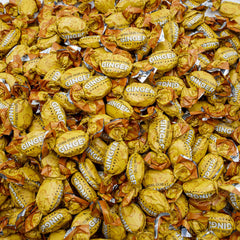 Donty-Tonty ginger-turmeric hard candy bulk bag shows natural ingredients and authentic flavor.