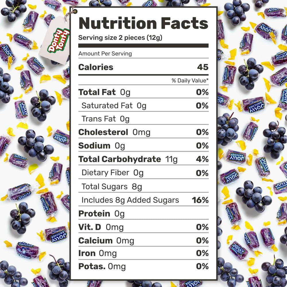 Donty-Tonty grape hard candy individually wrapped pieces ideal for party favors