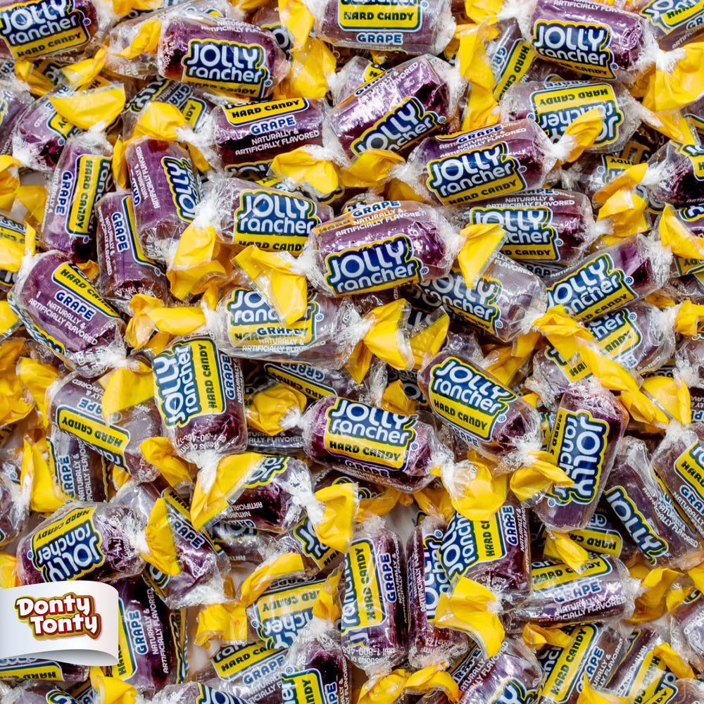 Donty-Tonty hard candy grape display bag highlights bold grape flavor for gatherings