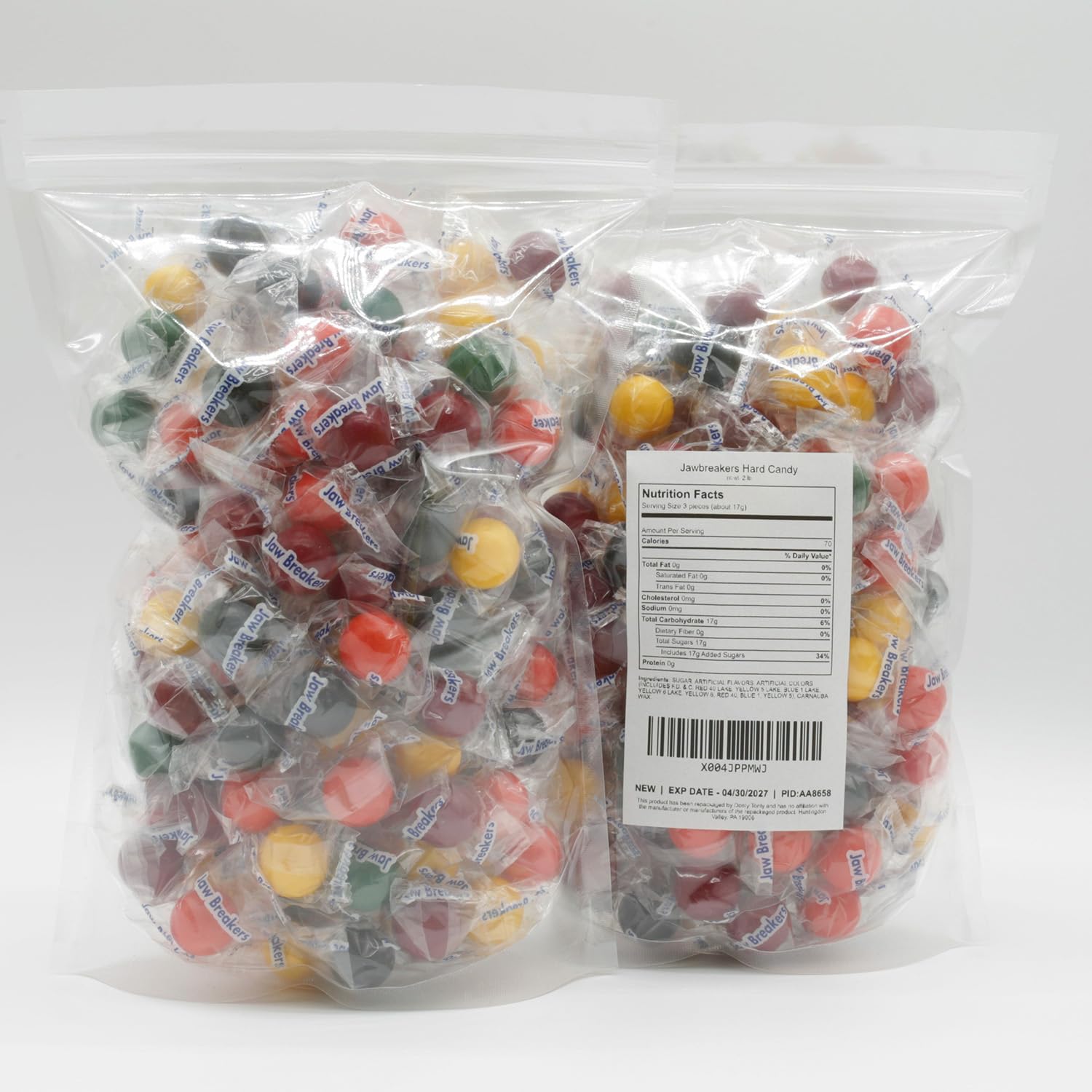 Donty-Tonty Jaw Breakers five flavors from cherry to grape for versatile snacking