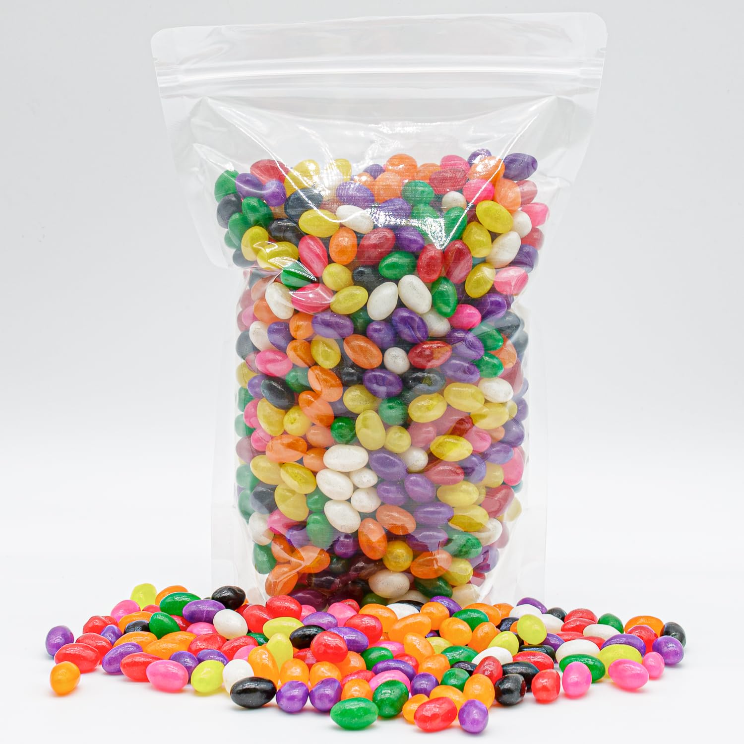 Donty-Tonty Jelly Beans in clear packaging keeps candy visible