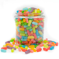 Donty-Tonty Jelly Beans fresh soft texture close-up is snack-friendly.