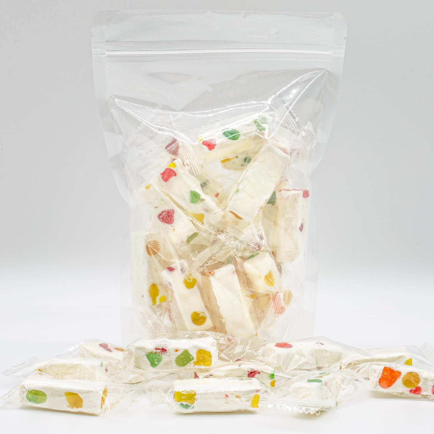 Donty-Tonty JUJUBE NOUGAT shown in a clear packaging bag for freshness visibility