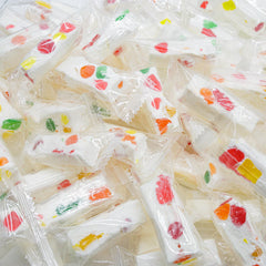 Donty-Tonty JUJUBE NOUGAT candy shows soft-chewy texture with fruity jelly pieces for a tasty snack