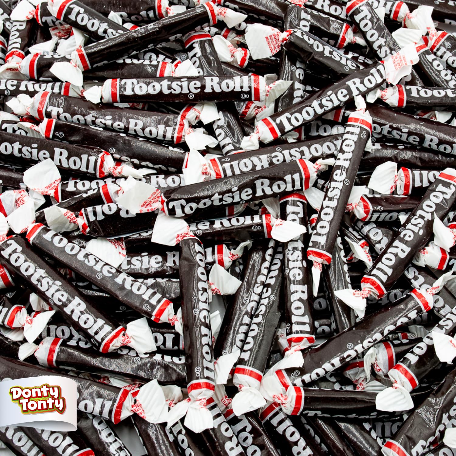 Donty-Tonty Juniors long taffy candy in a 2lb bulk bag for easy sharing.
